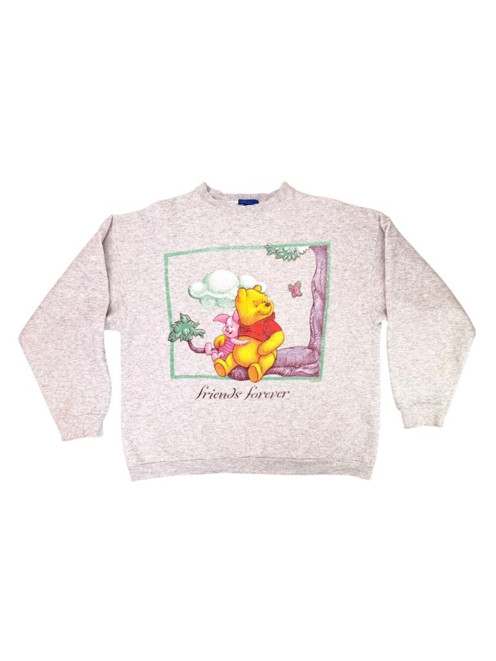 Vintage Disney Winnie The Pooh Piglet Sweatshirt Friends Forever Size Large 46"